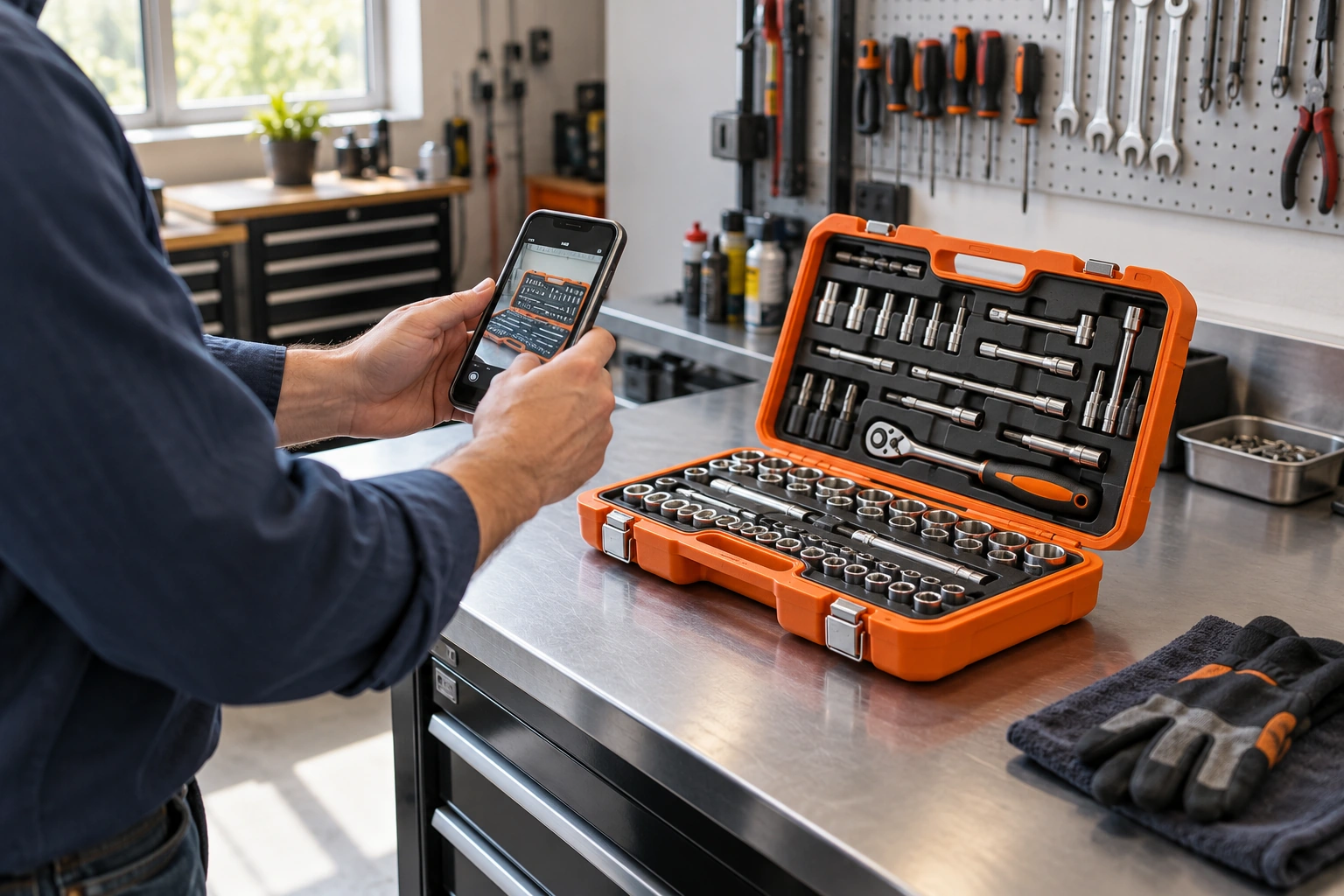 Documenting a tool purchase in a working repair shop
