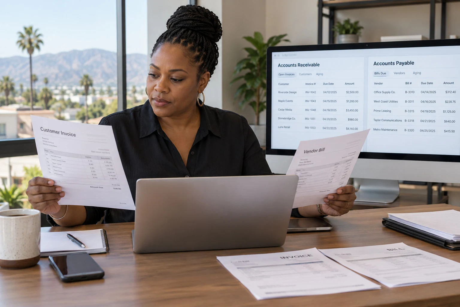 Comparing two sets of accounting records