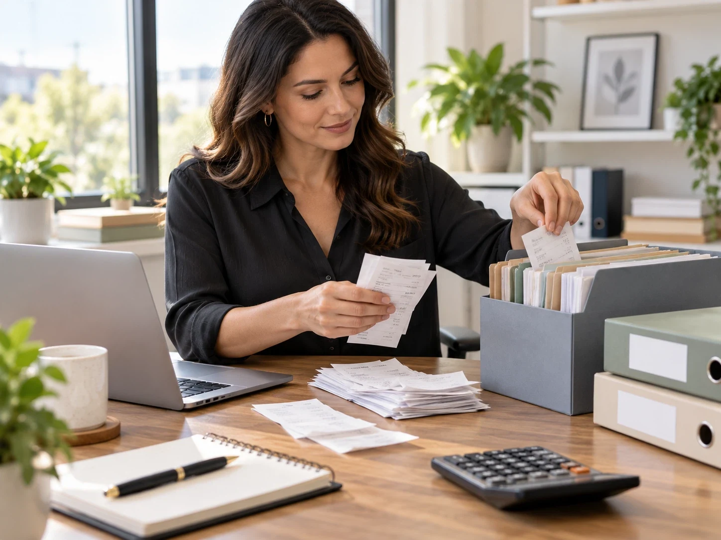 Sorting accounting records into folders