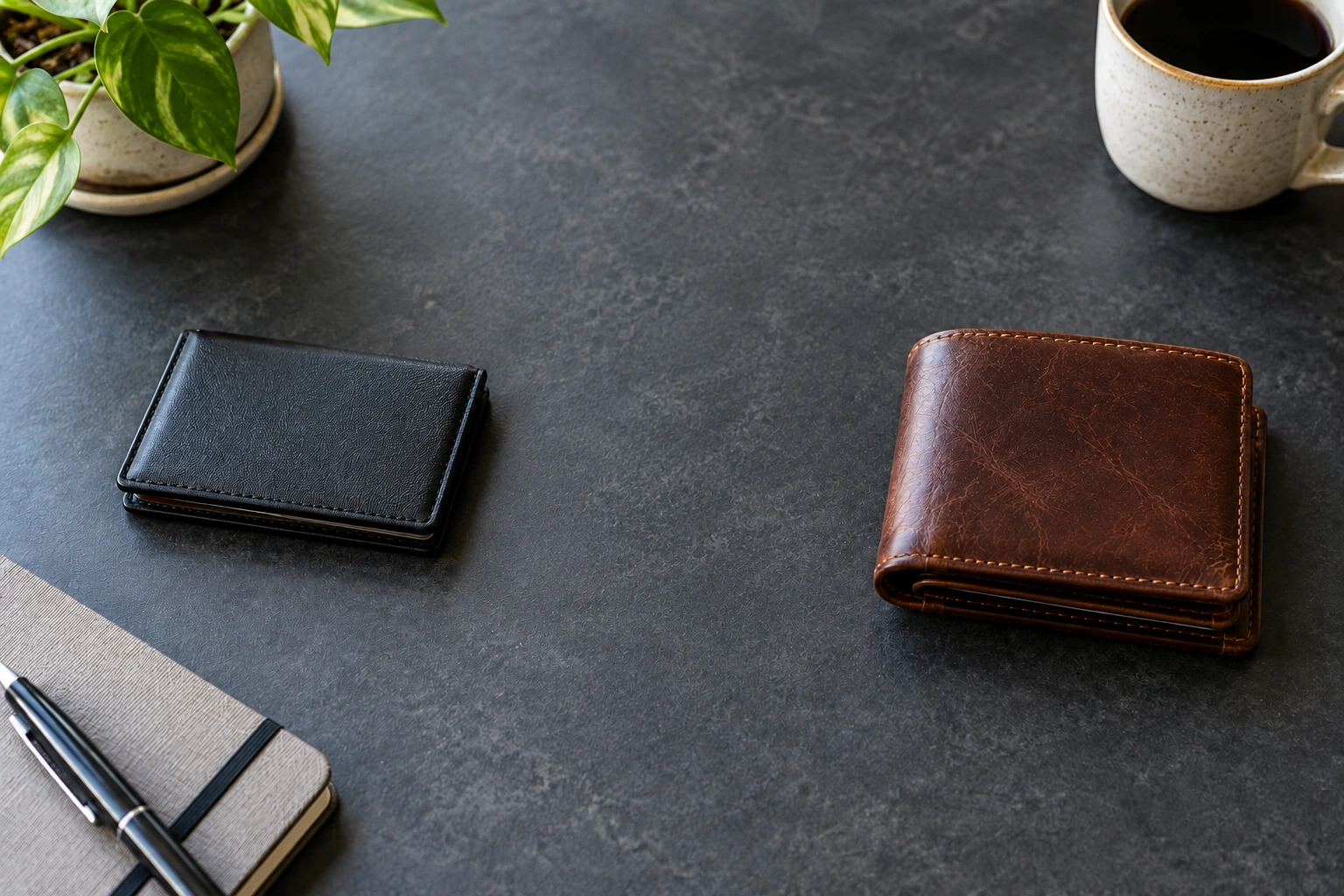 Separate business and personal wallets representing owner payment records